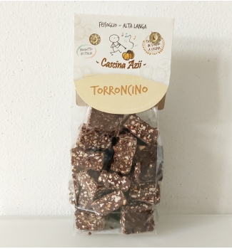 Torroncino morbido - 80% NOCCIOLA Piemonte IGP in granella e CIOCCOLATO FONDENTE